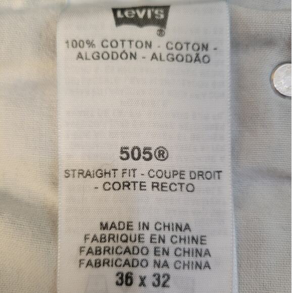 Y2K Levi's 505 Straight Fit Jeans Men's W36 L32 90's Utility Work Pants - Picture 11 of 12